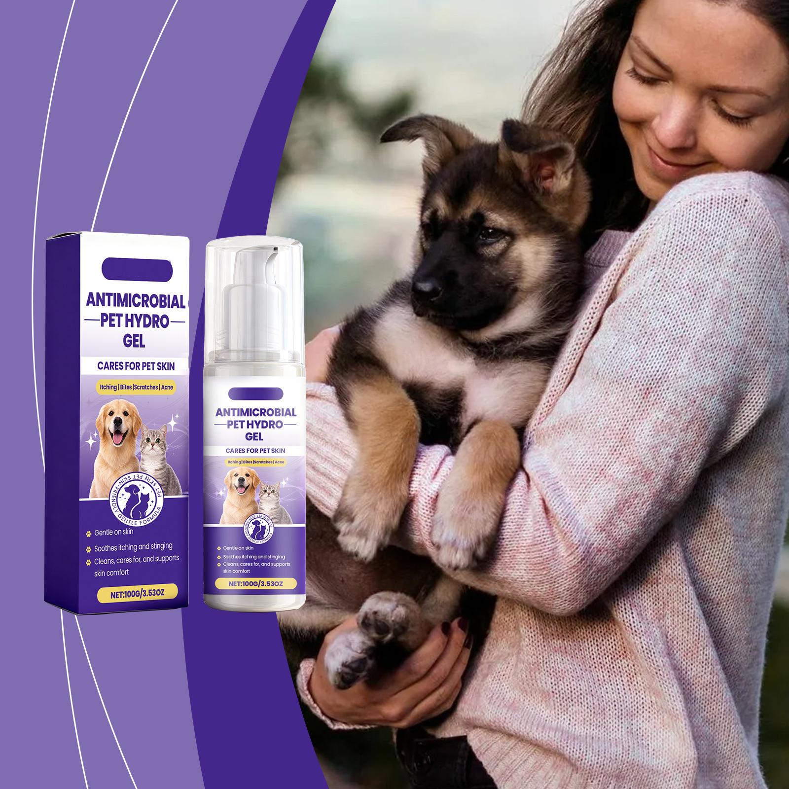 

Skin Care Gel, Pet Cleaning Gel, Reduces Discomfort, Moisturizing Gel one size білий