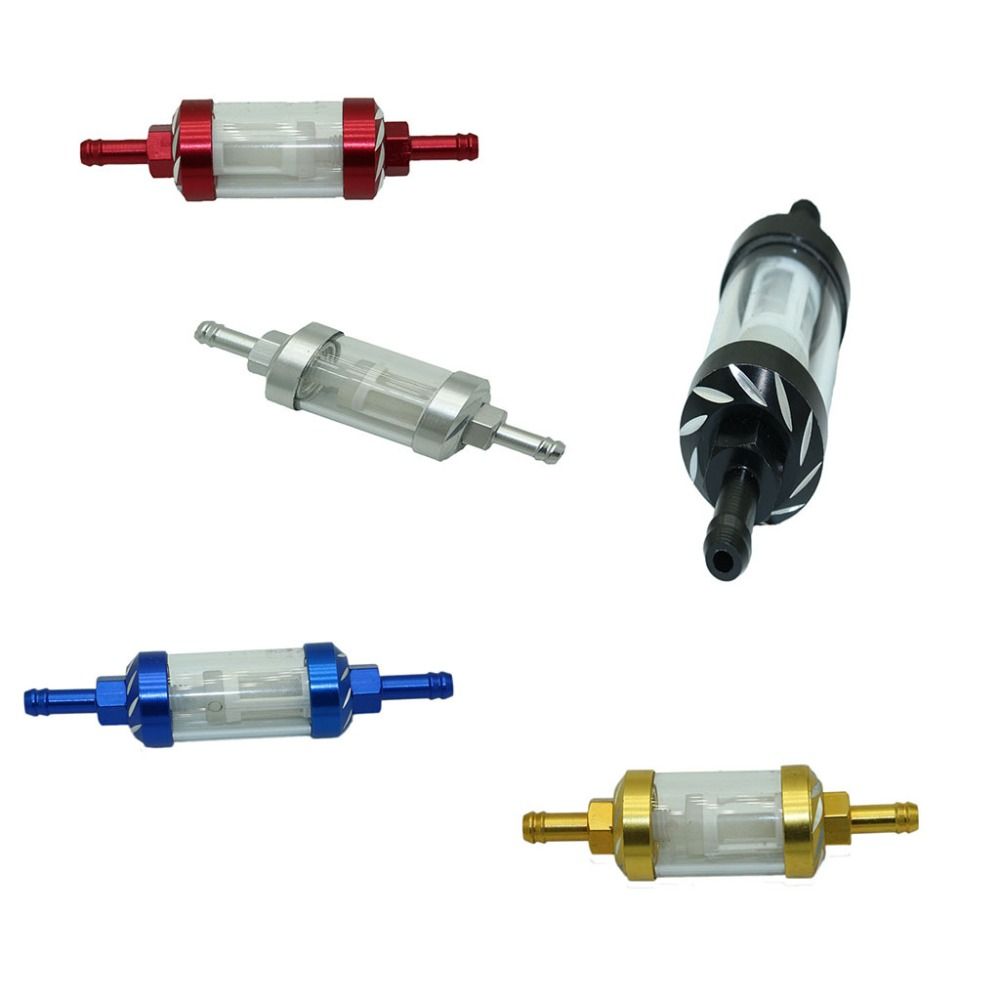 Universal Motorcycle Fuel Filter CNC Aluminum Alloy Motor Oil Filters 8mm Auto Petrol Motor Machines Parts Fuel Filters5