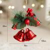 Christmas Bow with Bell Decoration Crafts Decorative, Small Xmas Door Hanger for