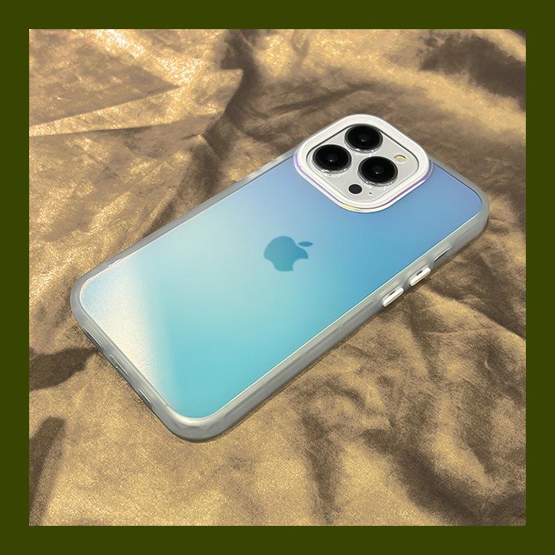 

Подходит для чехла для телефона Apple 16 с лазерным градиентным цветом, матовый чехол для защиты от падений iPhone15proMax 14 iPhone16