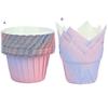 100 stk Muffinskopp Lett gradientfarger Kakebakeforinger Allsidig Cupcake Cup for bryllup Bursdagsfest