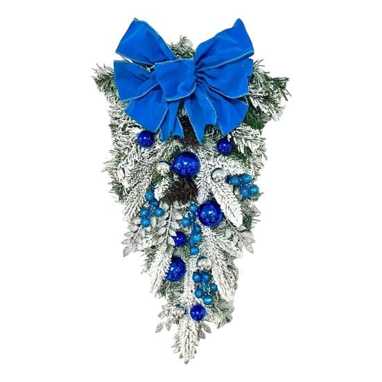 Yousheng Christmas Staircase Wreath Garland Bow Front Door Hanging Garden Xmas Tree Pendant Party New Year Home Decoration