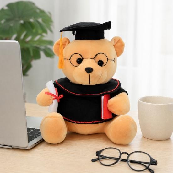 Urso de Pelúcia de Formatura, Animal de Pelúcia Macio, Ursinho Personalizado da Turma de 2026 com Robe Bordado, Lindo Presente de Formatura para Ela ou Ele