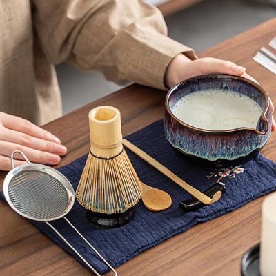 Matcha Bowl and Whisk Set  Reusable Tea Ceremony Kit Japanese Tea Matcha Making Kit Kitchen Utensils for Home Relaxation