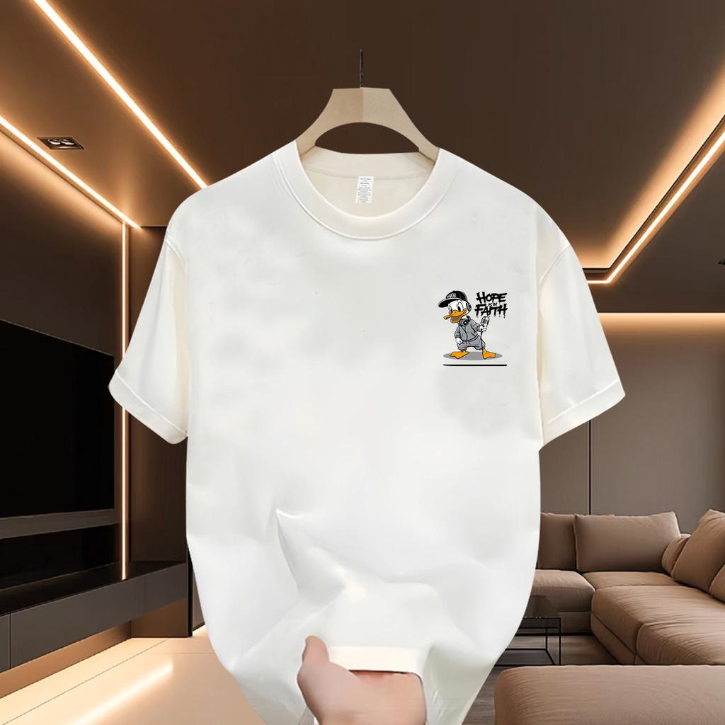 Cross-Border Exclusive Explosive Goods, Good Goods 100% Pure Cotton Men'S Short-Sleeved T-Shirt, Top Loose Trend T-Shirt