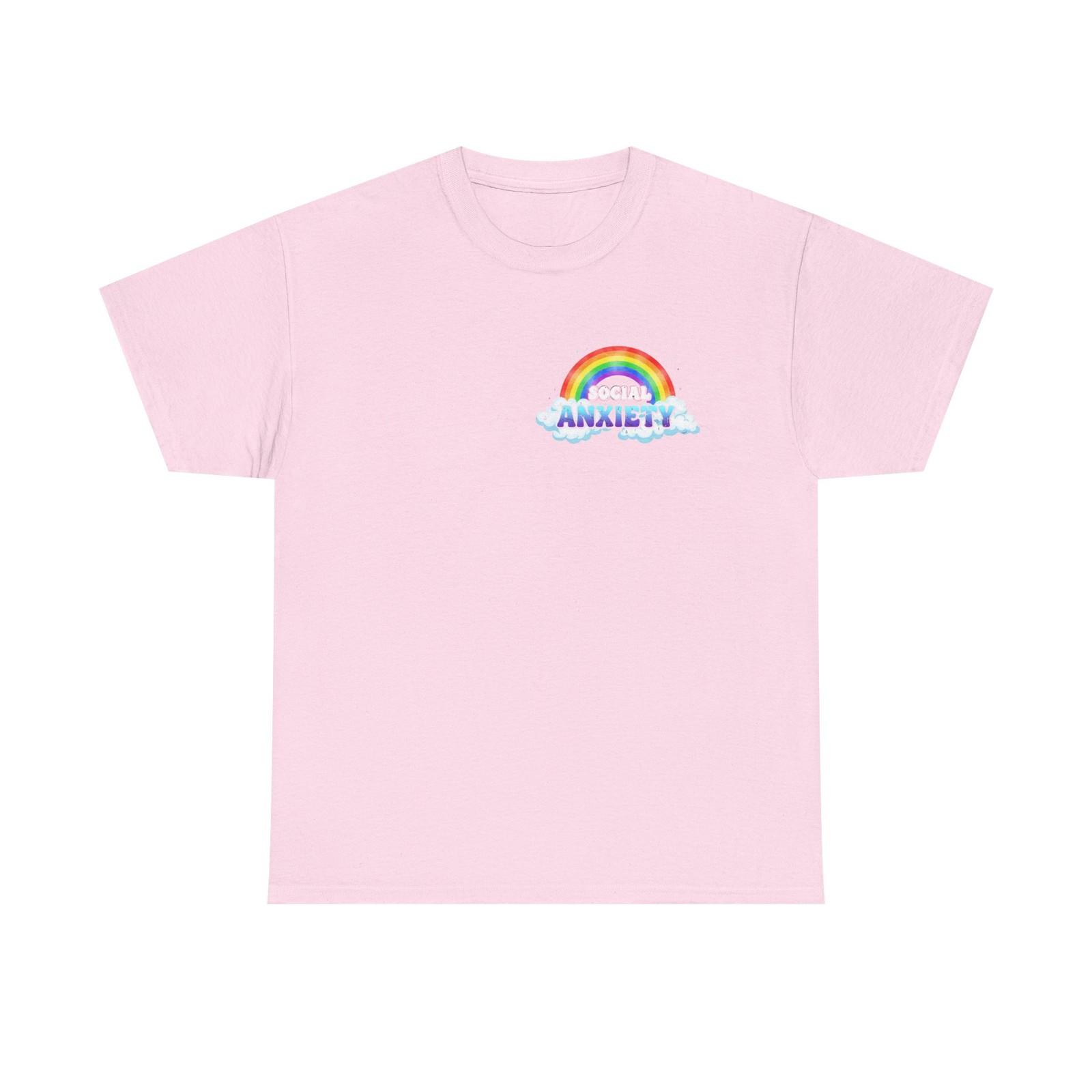 Social Anxiety Rainbow T-Shirt - Autism ADHD Neurodiverse Tee Shirt Gift S