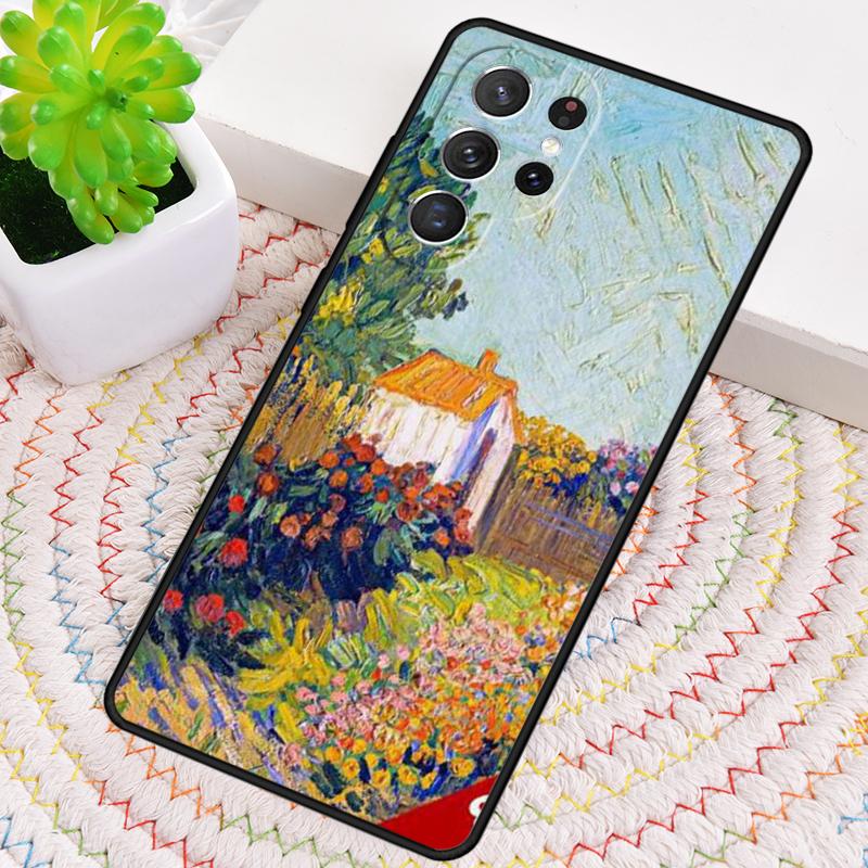 Paintings Starry Night Van Gogh Silicone Phone Case For Samsung Galaxy note 10 pro S26 S25 S24 S23 S22 S21 Plus Ultra Capa Cover