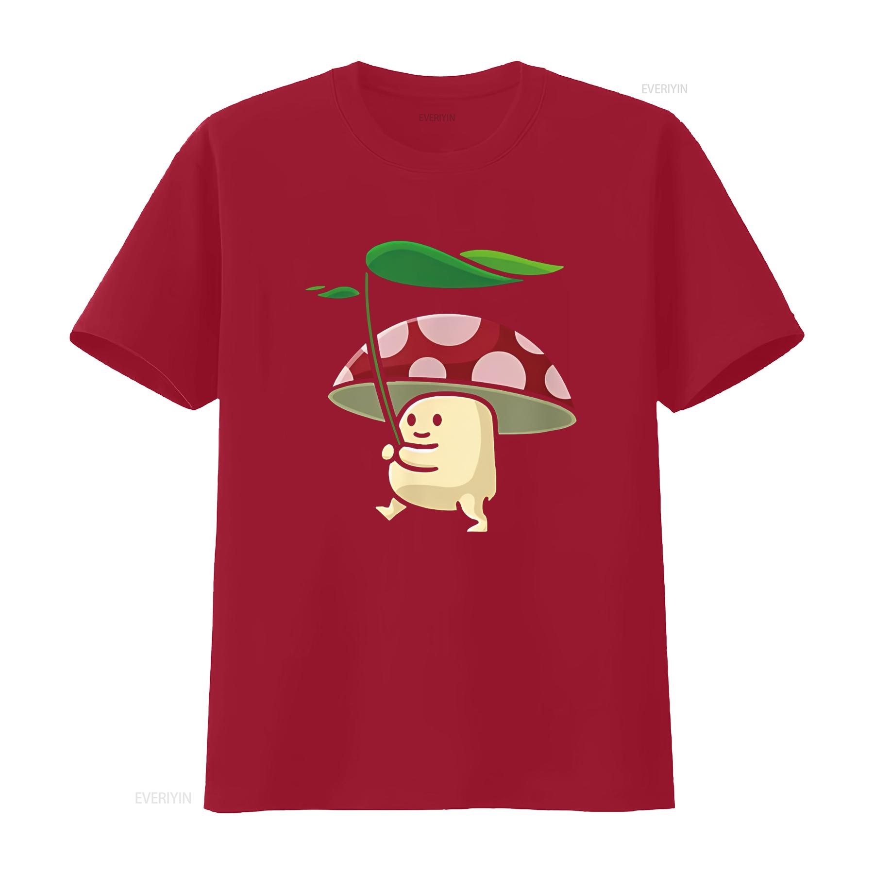 

Cute Mushroom T shirt Girls Kids Women s vintage Washed Slightly Unisex Top For Everyday Wear Soft Casual Comfortable Stretched S