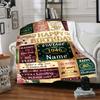 Vintage Celebration Blanket Personalized Name Soft Warm And Versatile For Sofa Bed Office And Travel Machine Washable Comfortable In All Seasons Best