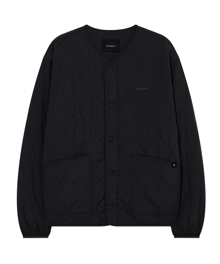 Covernat Short Quilted Jacket Dark Navy