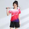 Unisex Badminton Sport Set Short Sleeve Top Shorts Men Women Kids Athletic Wear