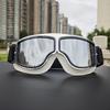 Fahrrad Motorrad Brille Winddicht Motorradhelm Brille Sonnenbrille Retro Universal Leder Retro Motorrad Zubehör