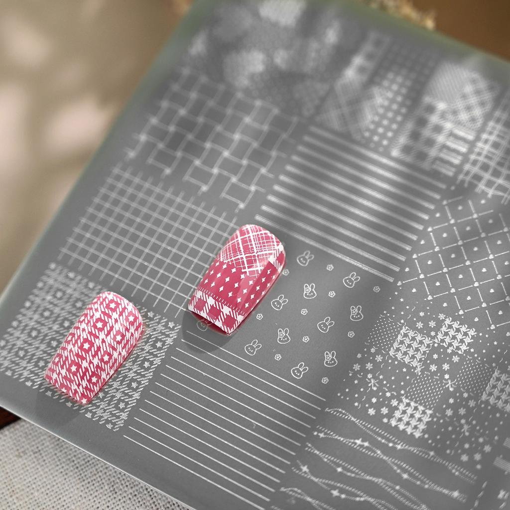 Reusable Stainless Steel Manicure Stencil with Timelesses Lace Pattern Suitable for Bridal or Party Nail Designs