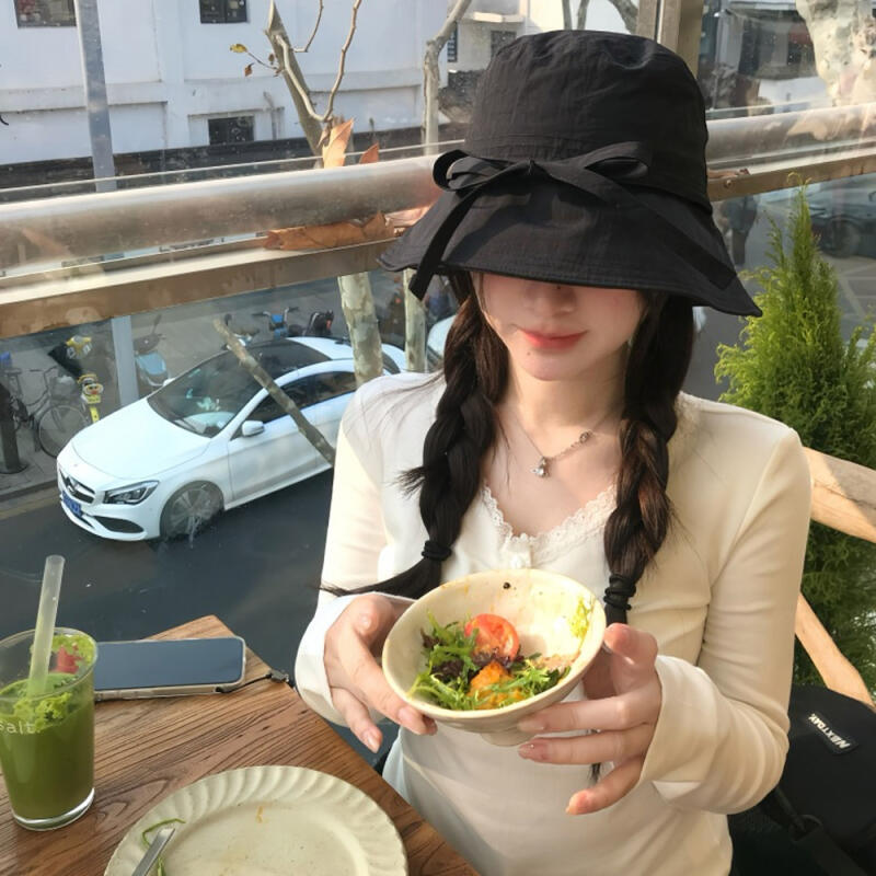 Marulin Wide Brim Bonnet Chin Strap Travel Bucket Hat Bucket Hat