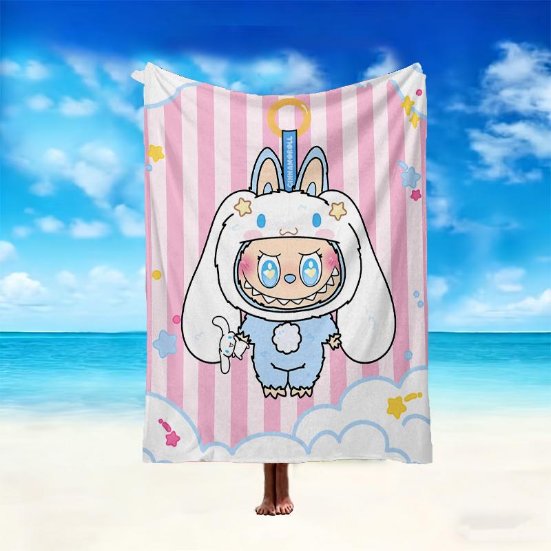 1pc LABUBU Blanket, Cozy Valentine's Day Blanket, Multi-functional Nap Blanket Available Throughout the Four Seasons