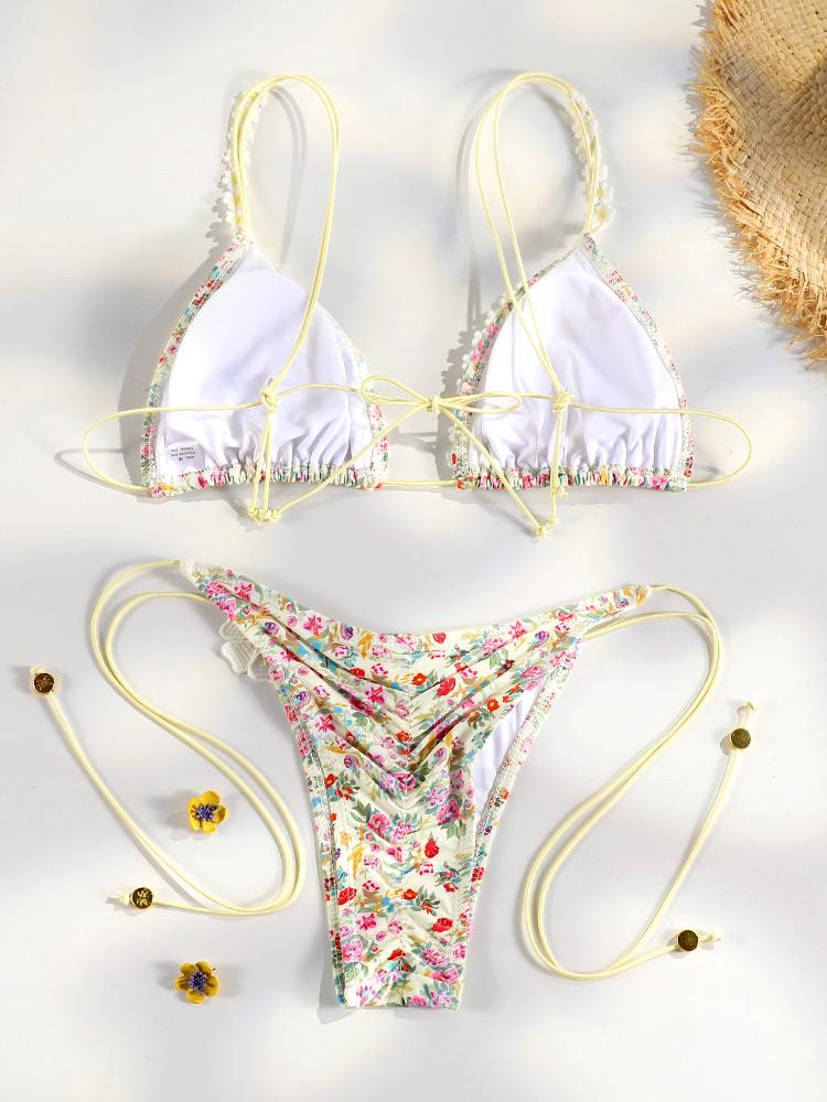 Lace Bikini Paisley Swimsuit Women Sexy Swimwear Female Bikinis Set Push Up Beachwear Bandage Bathing Thong Brazilian Biquini