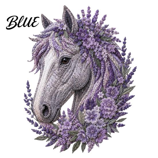Creative Needlework Supplies Art Sewing Fabric DIY Patchwork Kit Floral Horse Flower Theme Kit