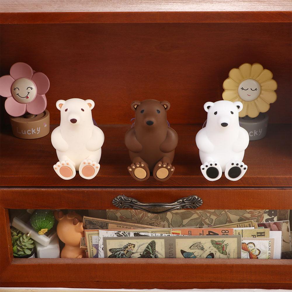 

Bear Toothbrush Rack PVC Polar Bear Toothbrush Holder Cute Bathroom