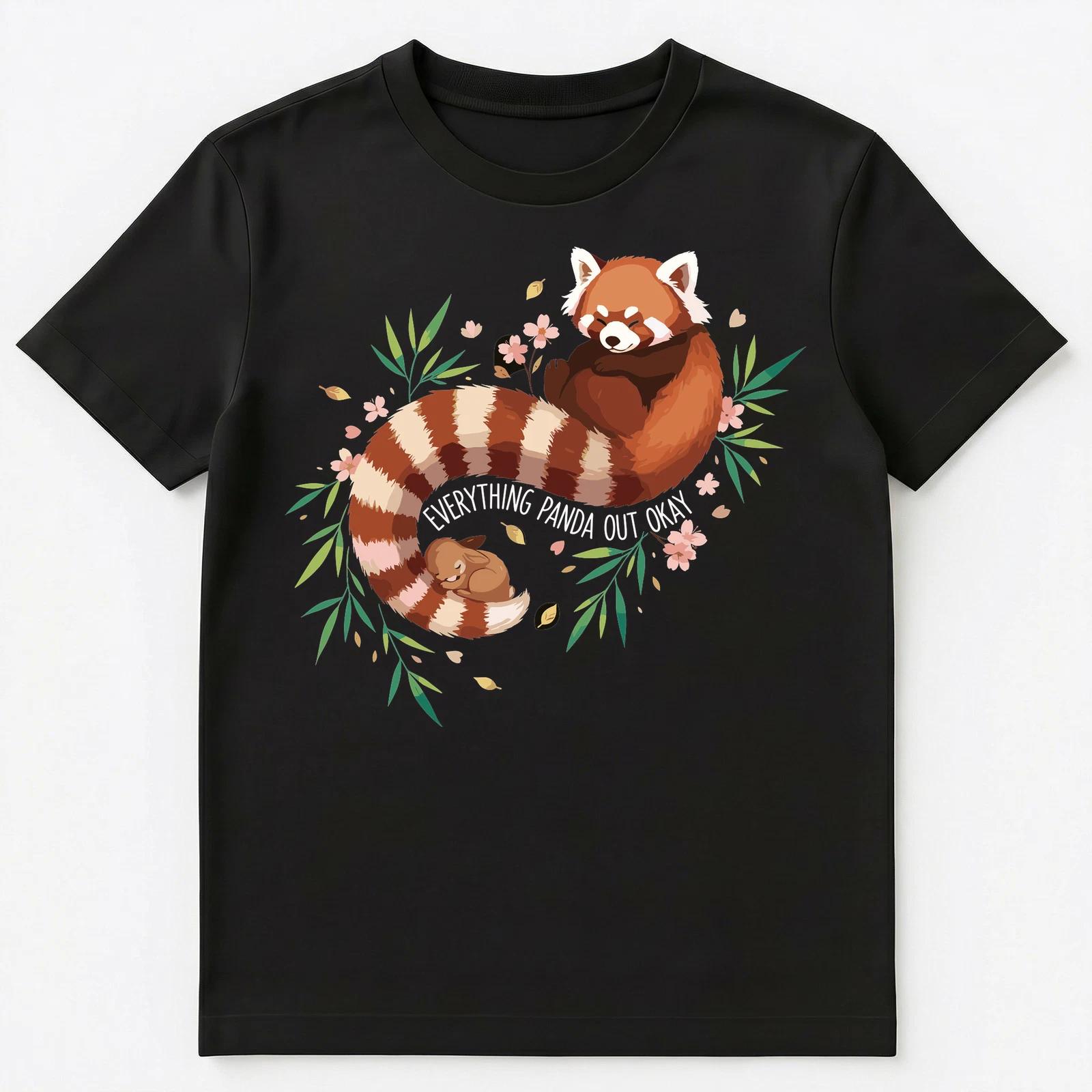 

Charming Red Panda Positive Message Art Unisex T-Shirt 4XL