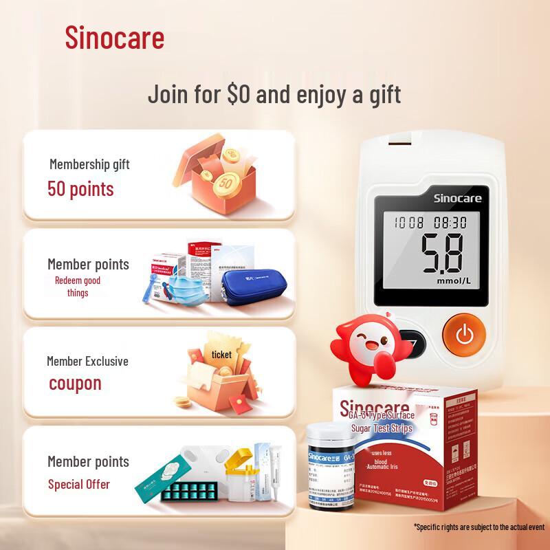 Sinocare GA-3 Smart Blood Glucose Monitor Kit