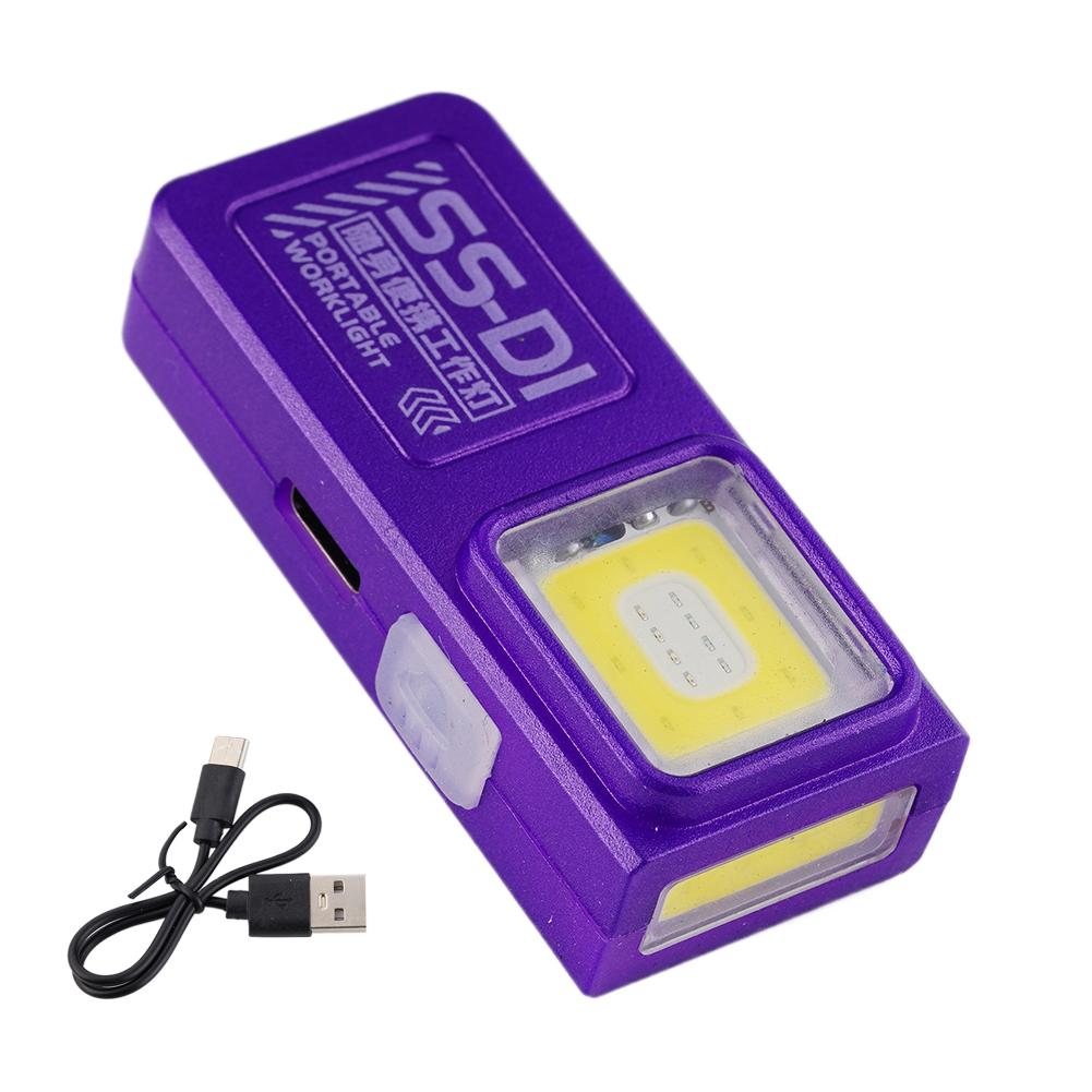 LED Keychain Flashlight USB-C Rechargeable 600Lm Portable Mini Torch Light Pocket Lantern Flood Work Light With Magnet