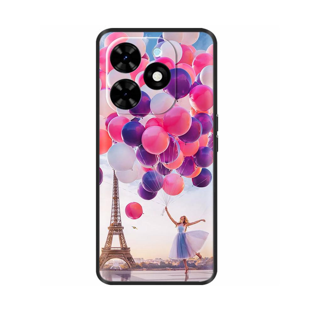 For Tecno Spark Go 2024 Case Luxury Flower Painted Capa Silicone Soft Cover For Tecno SparkGo 2024 BG6 Shockproof Phone Shell