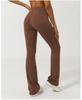 V-Waist Nude Feel Wide-Leg Yoga Pants - Women's Casual Peach Butt Flare