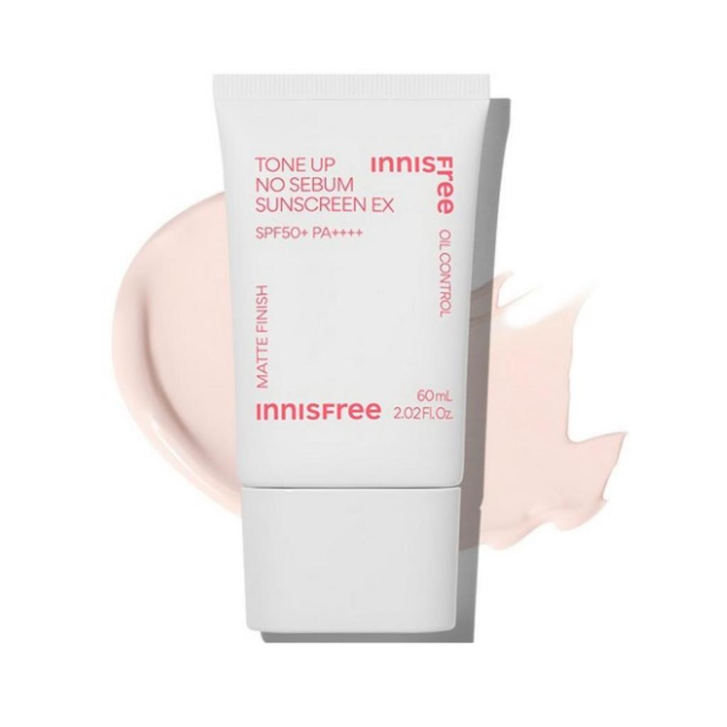 Innisfree Tone‑Up No‑Sebum Sunscreen EX SPF50+ PA++++
