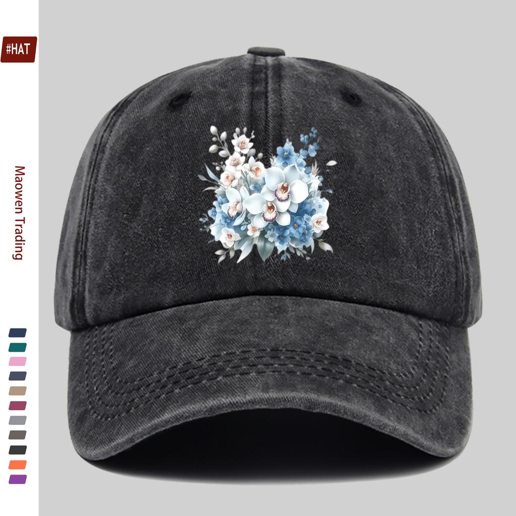 pc Adorned with Soft Floral Pattern Printed Baseball Cap Perfect for Spring Summer Wear Design Decor Hat Comfortable Lightwei