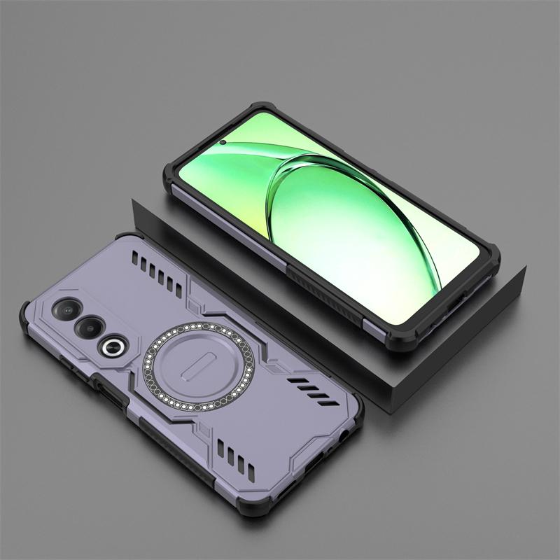 Shockproof Armor Case For Oppo K12x Magnetic Adsorption Wireless Charge Back Cover For Oppo K12x Global Case For Oppo K12x Case