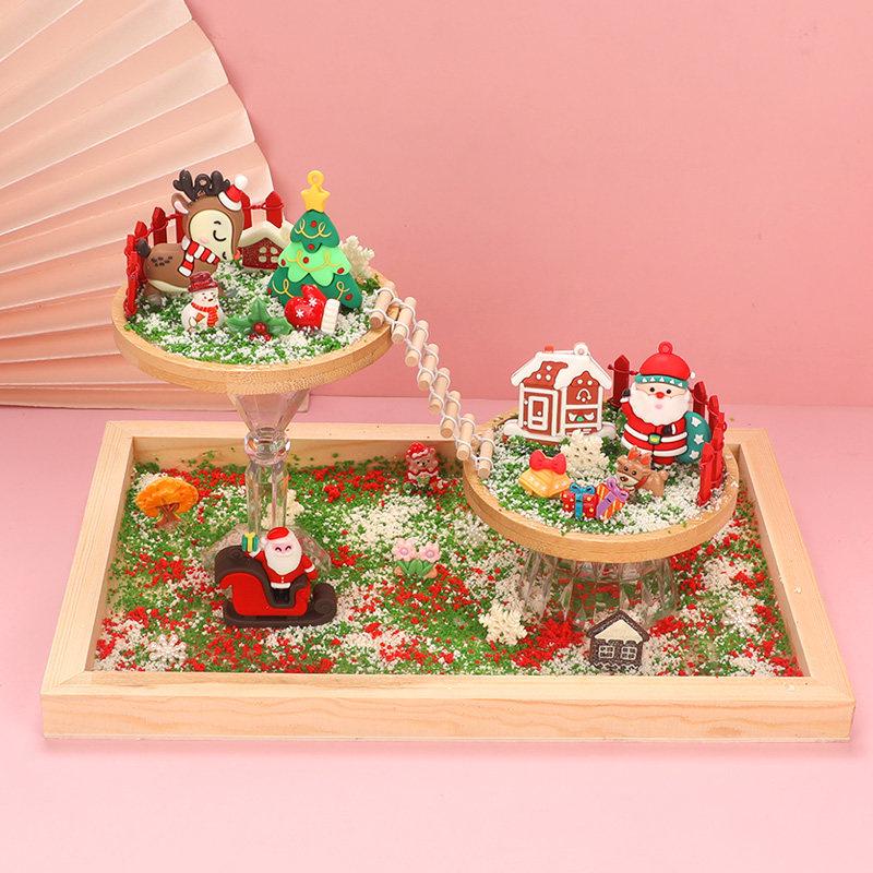 Sky Garden Double Layer DIY Micro Landscape Kit for Children's Handmade Desktop Ornaments.