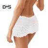 Men Sexy High Waist Underwear Mesh Lace Shorts Panties with Bowknot Decor Solid Color High Waist Panties