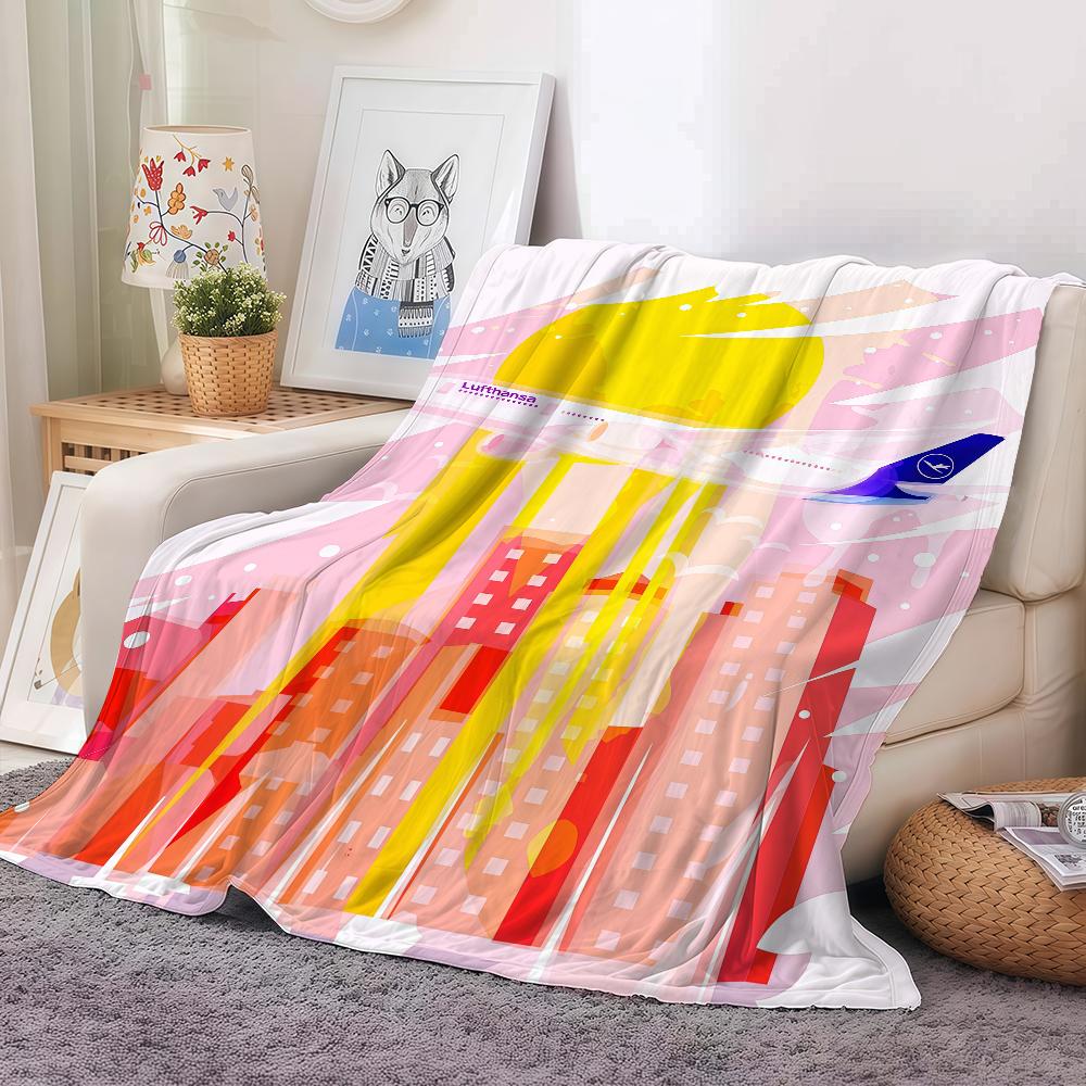 

Deutsche L-lufthansa German Blanket Warm And Soft Suitable For Bedroom Living Room Sofa Bed Office Travel Camping 30x40in