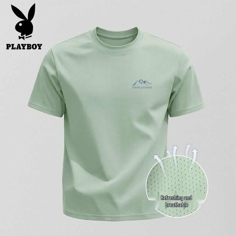 PLAYBOY Men's Ice Silk Quick-Dry T-Shirt