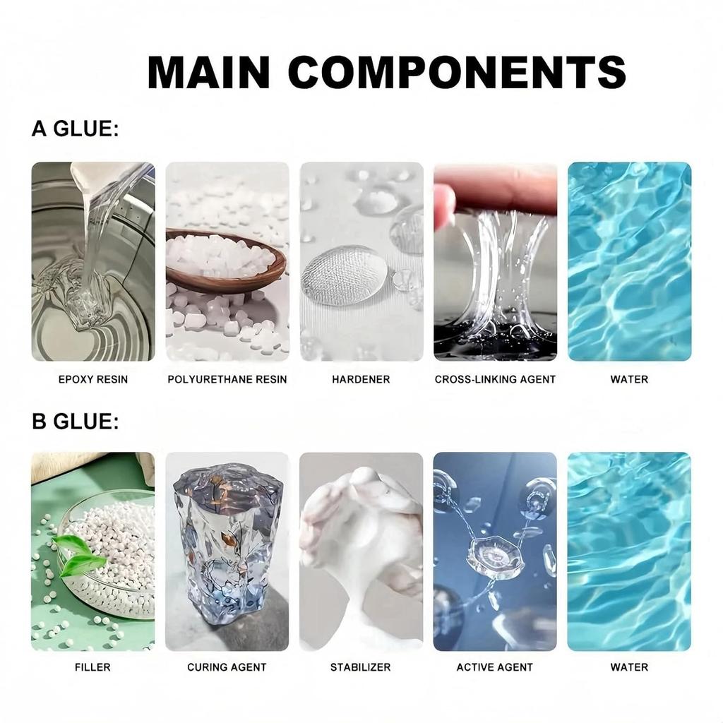 Ceramic Tile Repair Paste Ceramic Tile Repair Small Holes Ceramic Tile Repair Kit AB Mix Paste Tile Adhesive Porcelain Sink Repair Kit White