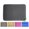 Extra Large Honeycomb Anti-Tracking Cat Litter Mat - Double Layer, Anti-Spill Design for Sand Control