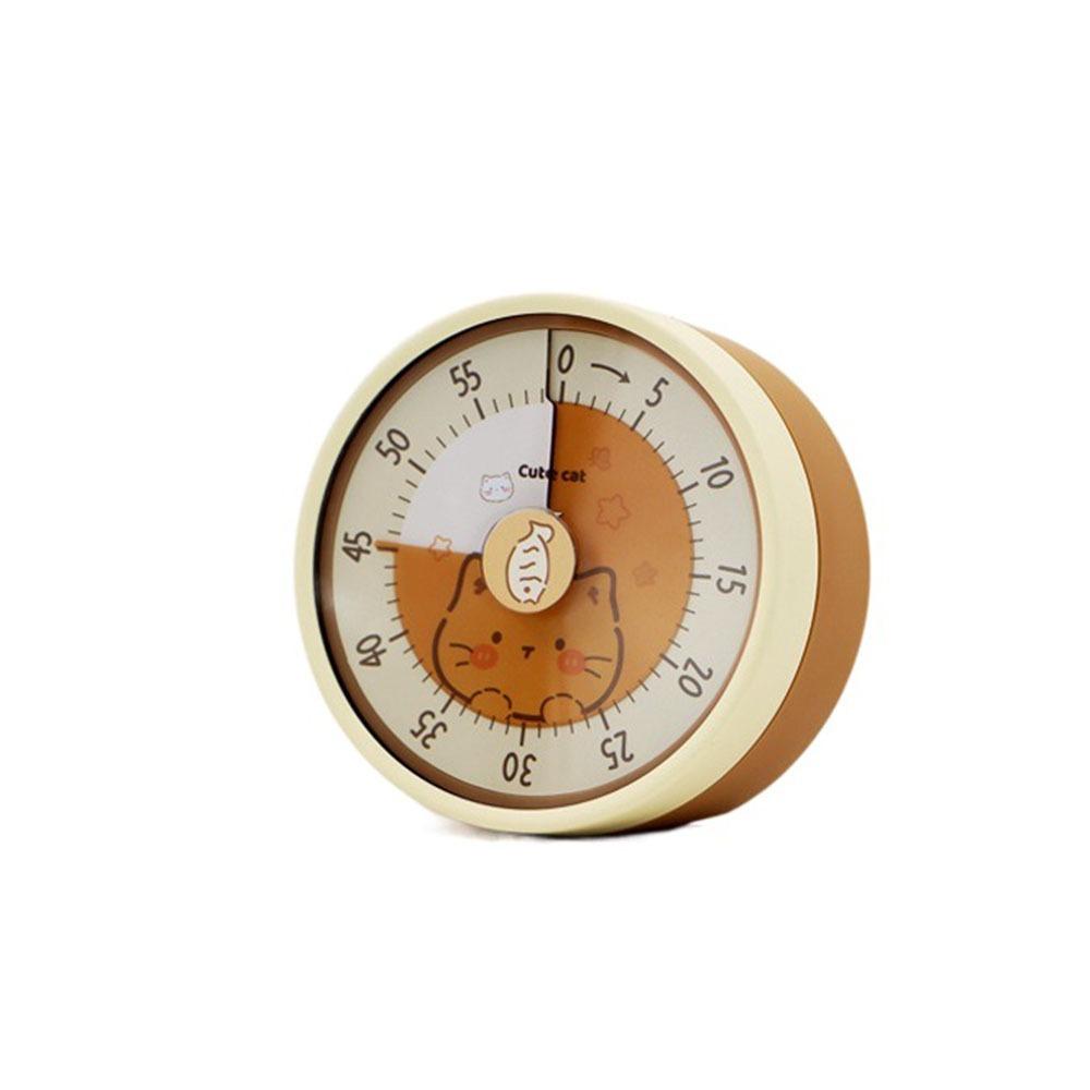 

Time Manager Reminder Kitchen Timer 60 Minutes Visual Mechanical Timer Time Management Tool коричневый