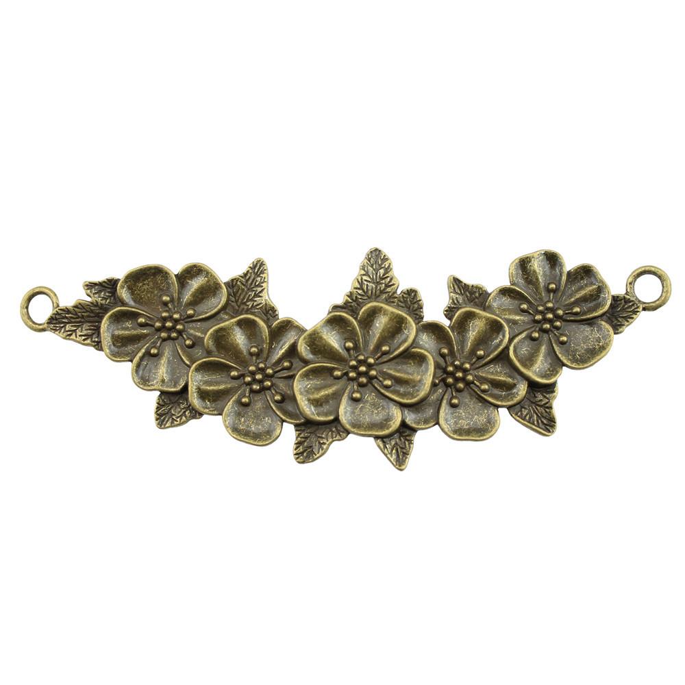 Filigree Diamond Shaped Connectors Ornate Multi Loop Links For Jewelry