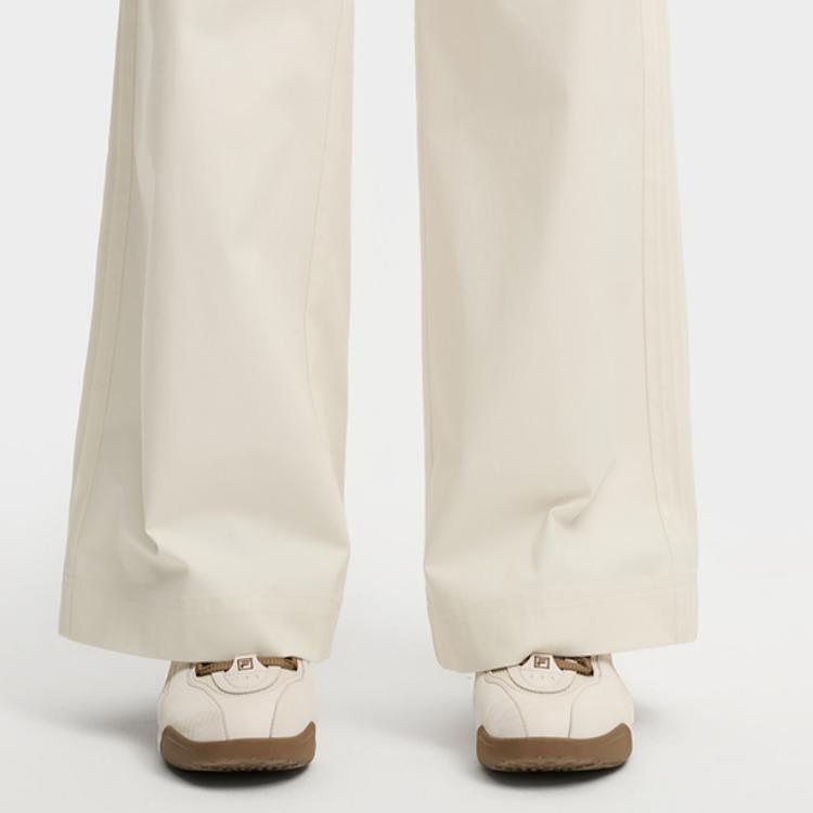 Fila Heritage Pullover Round Neck Knitted Letter Short Sleeve T-Shirt Fashion Comfortable Simple Long Pants Casual Set F11W538113F-BN+F11W538806F-WT