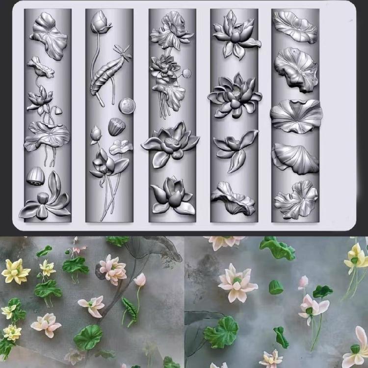 Professional Nail Mould Silicone Stampers With Realistic Floral Lace Multipurpose Crafting Tool for Beauty Projects