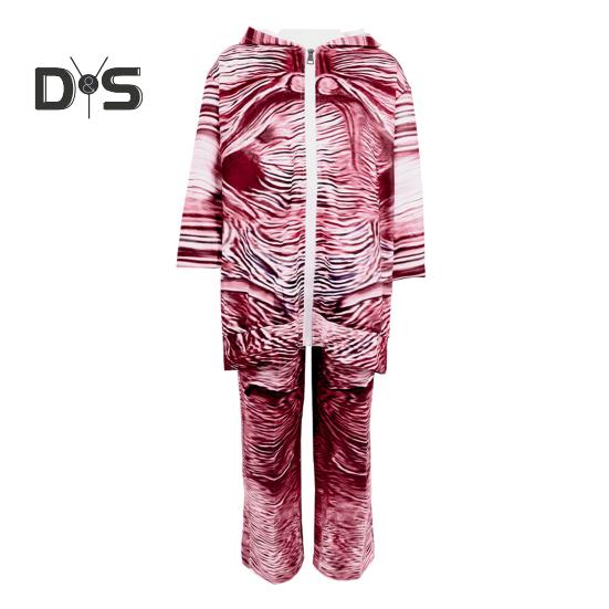 Halloween Cosplay Jumpsuit med hette Slim Fit Corpse Flower Shape Glidelåslukking Lange ermer Fotorekvisita Performance Party Carnival Costume