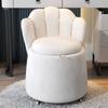 Wooden Stool with Storage Space Makeup Backrest Stool with Wheels Removable Portable Shoe Changing Footstool Home Furniture