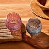 LUGUFON Kiriko Glasses, Pair of Rocks Glasses with a Cute Chrysanthemum Pattern, Dishwasher Safe, Packed In a Paulownia Wood Box, Perfect for Cold Sak