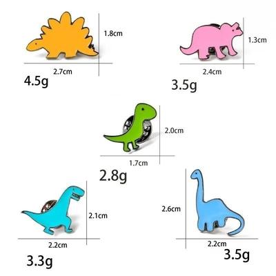 1 Stück Modische Dinosaurier-Wäscheklammer-Brosche Stoffabzeichen Kragen Revers Damen Weihnachtsgeschenke Modeschmuck