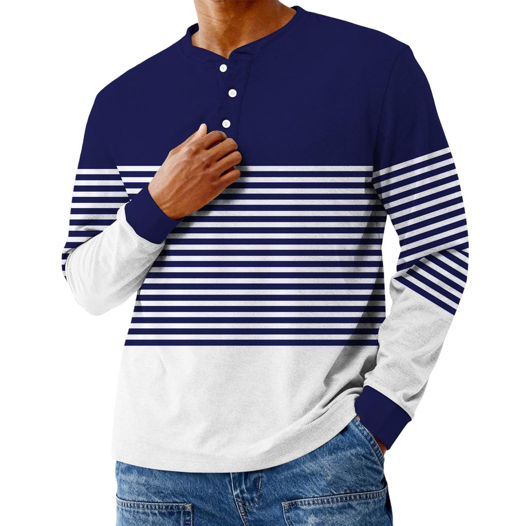 Men's Casual Oversized Button-Down Shirt With Long Sleeves