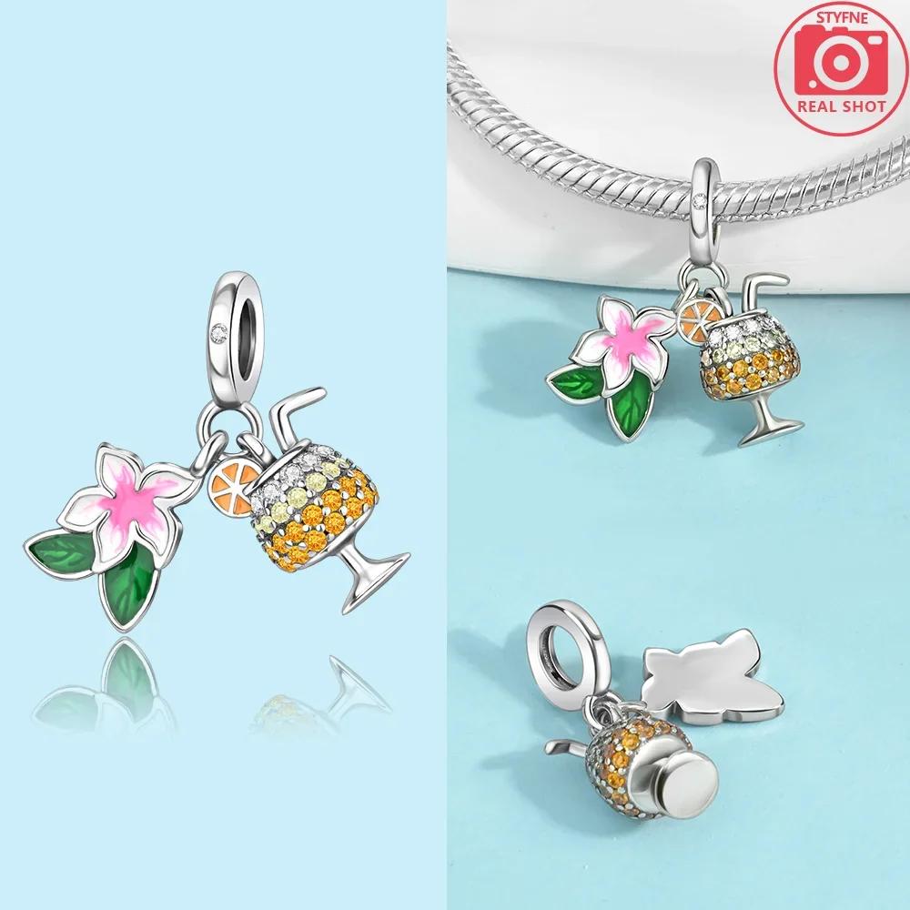 Classic Exquisite Original Charms Avocado Red Strawberry Cherry Pineapple Copper Beads Fit Bracelet Women Jewelry Diy Gifts