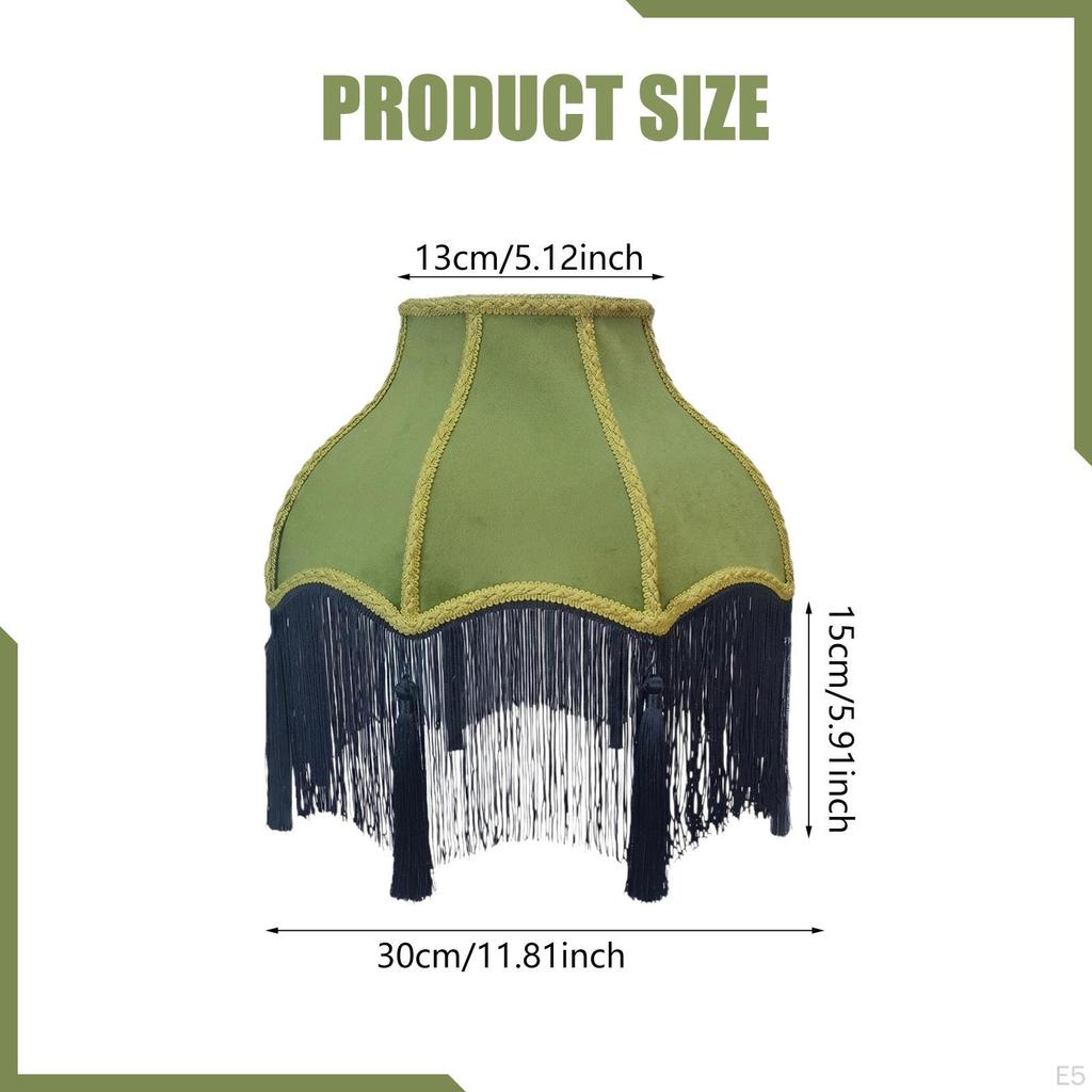 Bell-Shaped Velvet Lampshade with E27 Socket for Floor And Bedside Lamps.