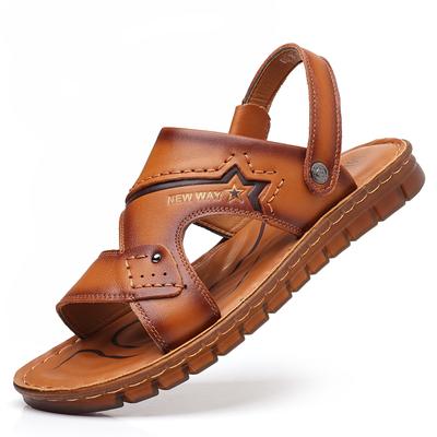 Sandali Classici da Uomo Estivi Sandali in Vera Pelle da Uomo Sandalo Leggero Casual da Esterno Moda Uomo Scarpe da Ginnastica Morbide