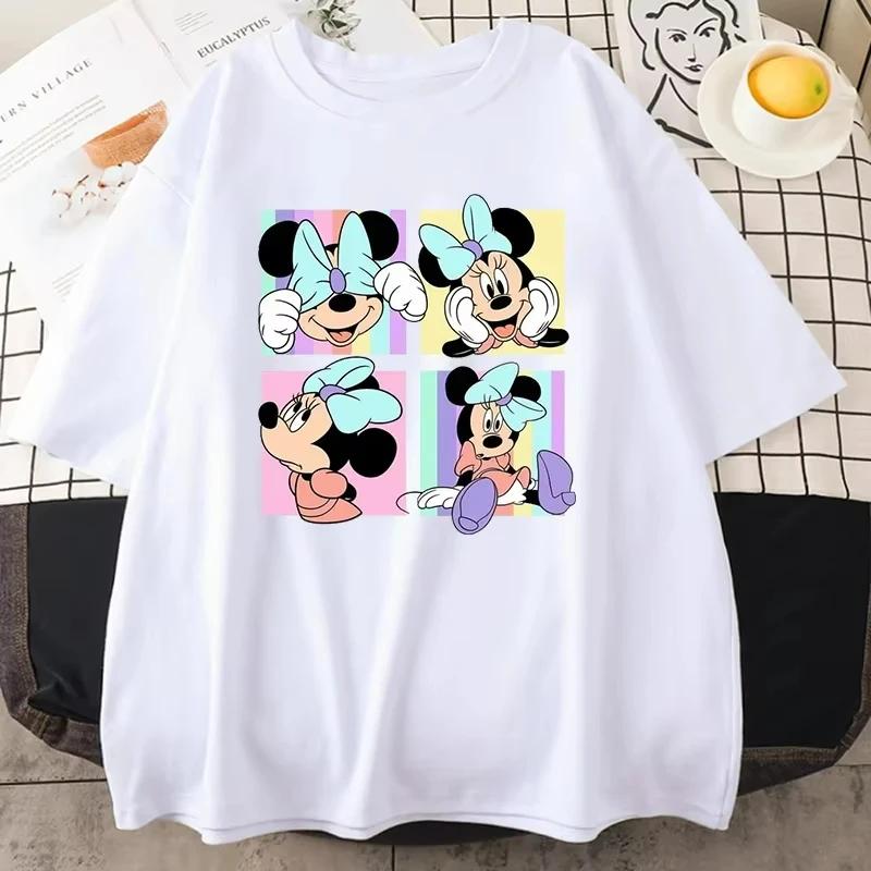 And Cartoon Print Tshirt Women Casual Round Neck Short Sleeves T Shirt FeUnisex Summer Casual Clothing Top Tee