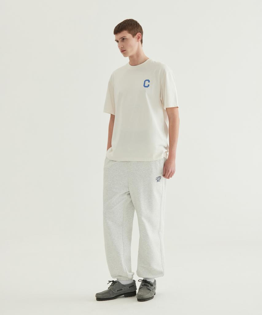 COVERNAT Cool Cotton C Logo T-Shirt Ecru